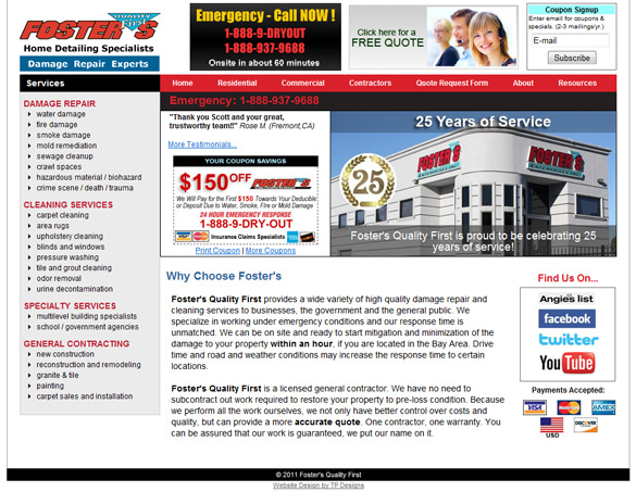 Damage Repair Web Design