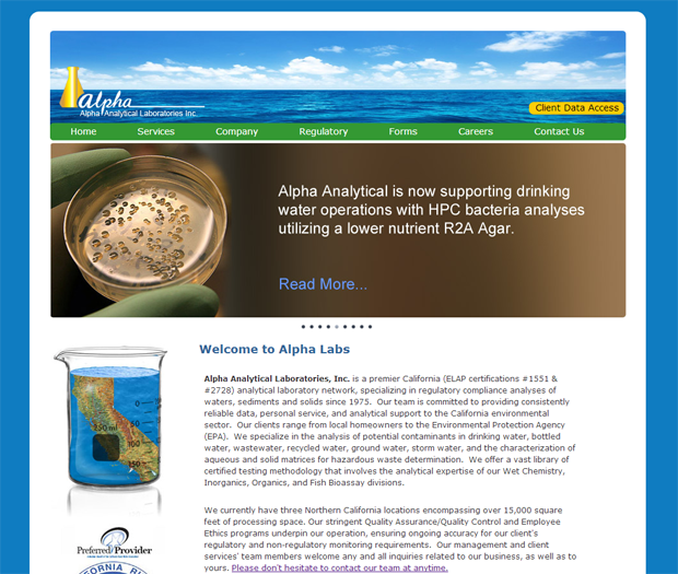 laboratory web design