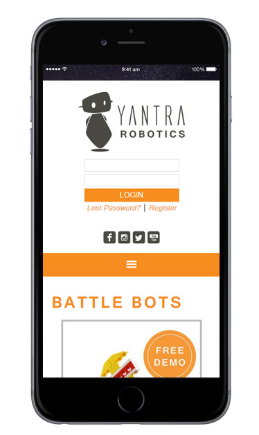 Robotics Store Mobile Design