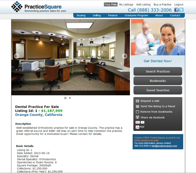 dental practice real estate web design