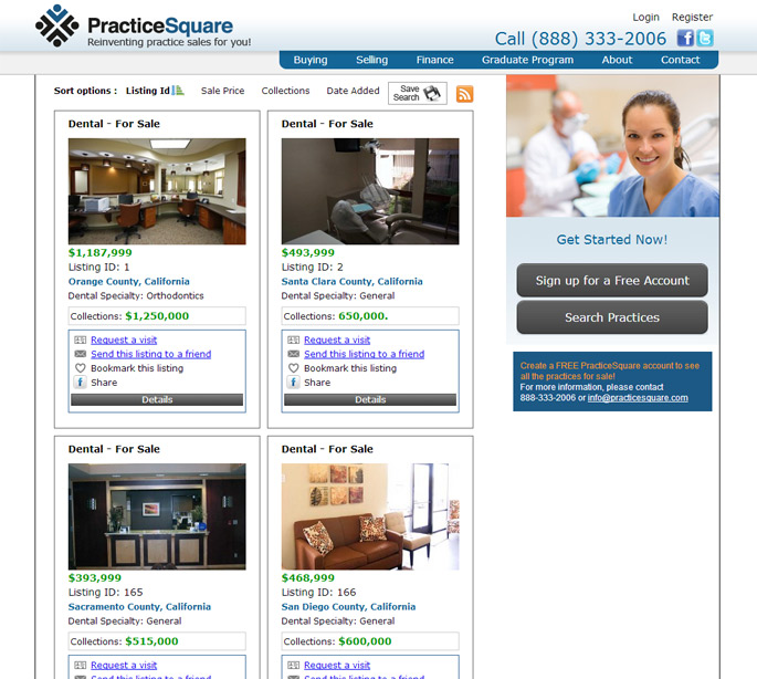 medical dental real estate website